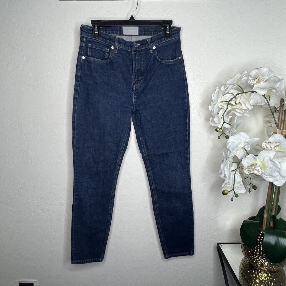 Everlane High Waist Straight Leg Jean In Blue Size 28 Regular